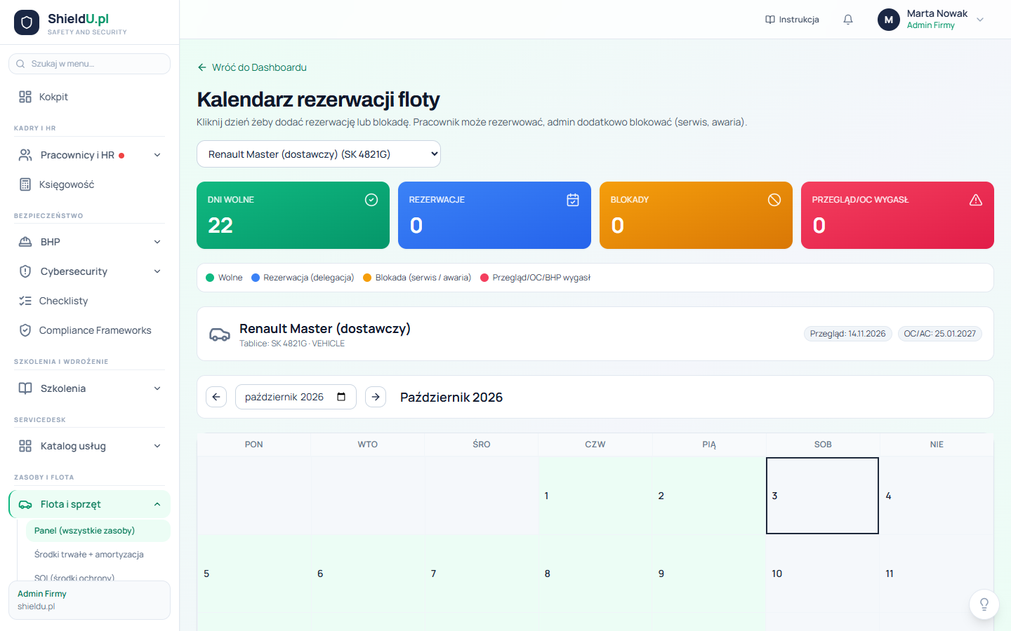 Kalendarz floty
