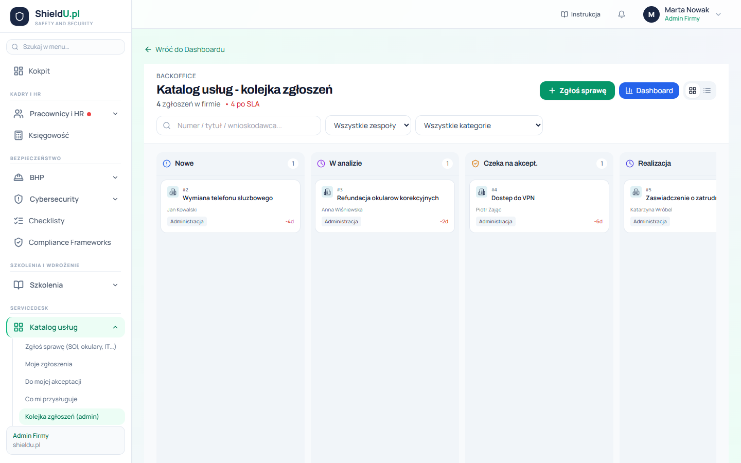 Katalog usług